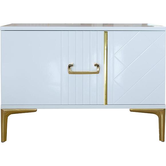 Тумба прикроватная «Стамбул» БМ2.773.1.30(-01), Материал: ЛДСП+МДФ, Цвет: Белый глянец