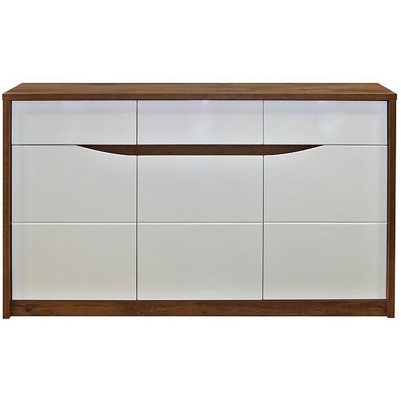 Тумба «Монако» П.528.0.03, Материал: МДФ+ПВХ, Цвет: Дуб Саттер+Белый глянец