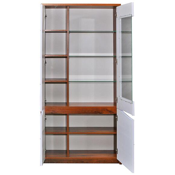 Шкаф «Монако» П6.528.0.05, Материал: МДФ+ПВХ, Цвет: Дуб Саттер+Белый глянец