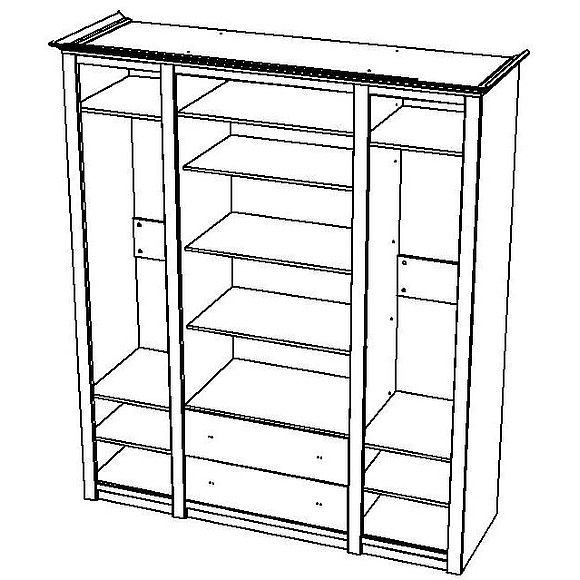 Шкаф для одежды «Сорбонна» П7.055.1.16, Материал: ЛДСП, Цвет: Кобальт