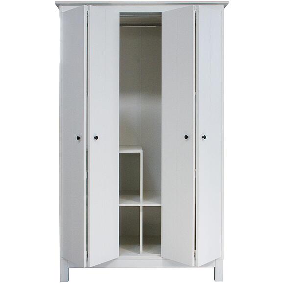 Шкаф для одежды 4Д «Нортон» БМ2.768.1.27, Материал: массив сосны, Цвет: Белый воск