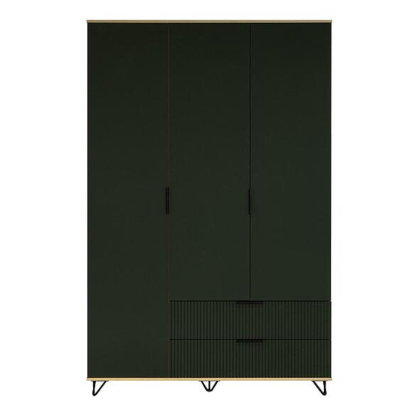 Шкаф для одежды 3д «Рокси» П6.948.1.01, Материал: ЛДСП+МДФ, Цвет: Грин Софт+Дуб Кантри золотой