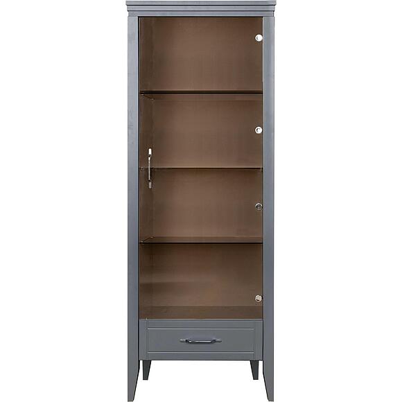 Шкаф-витрина «Орли» П3.590.0.01, Материал: МДФ, Цвет: Платина