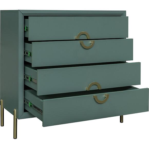 Комод «Флора» П6.980.1.02, Материал: ЛДСП, Цвет: Зелёный самшит