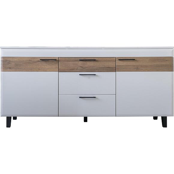 Комод «Ариста» П3.593.0.01, Материал: ЛДСП, Цвет: Беж Нубук + Дуб Артизан Трюфель