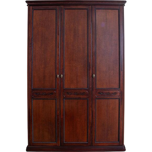 Шкаф для одежды 3д «Бристоль» П3.588.1.02 , Материал: массив дуба, Цвет: Спелая вишня (Schaf_3D_Bristol_P3-588-1-02_spelaya_vishnya_.jpg) Шкаф для одежды 3д «Бристоль» П3.588.1.02 , Материал: массив дуба, Цвет: Спелая вишня