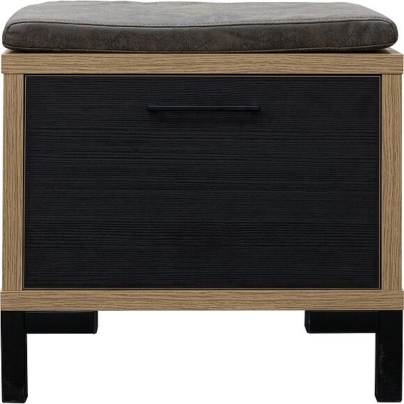 Тумба «Блэквуд Лофт» П3.0556.3.33, Материал: ЛДСП, Цвет: Дуб Вотан + чёрный