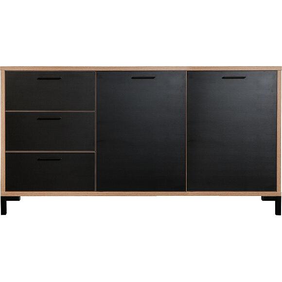 Тумба «Блэквуд Лофт» П3.0556.0.07, Материал: ЛДСП, Цвет: Дуб Вотан + чёрный