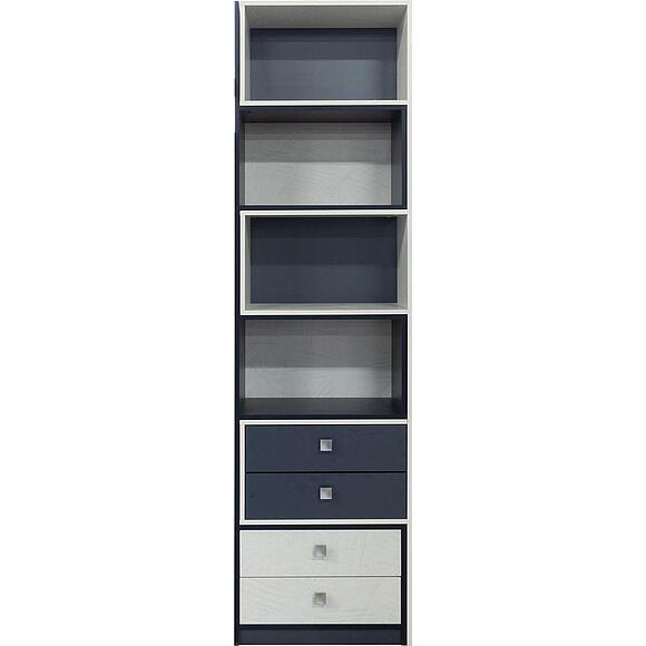 Стеллаж «Призма Нью» П3.0592.1.06, Материал: ЛДСП, Цвет: Ночное небо + Призма (6T3A5667.jpg) Стеллаж «Призма Нью» П3.0592.1.06, Материал: ЛДСП, Цвет: Ночное небо + Призма