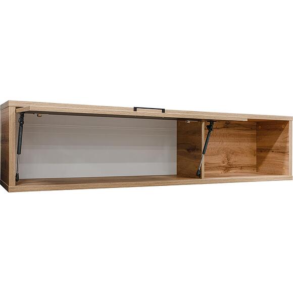 Полка навесная «Блэквуд Лофт» П3.0556.0.01, Материал: ЛДСП, Цвет: Дуб Вотан + чёрный