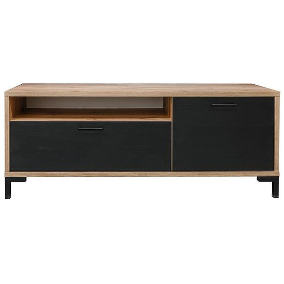 Тумба «Блэквуд Лофт» П3.0556.0.03, Материал: ЛДСП, Цвет: Дуб Вотан + чёрный