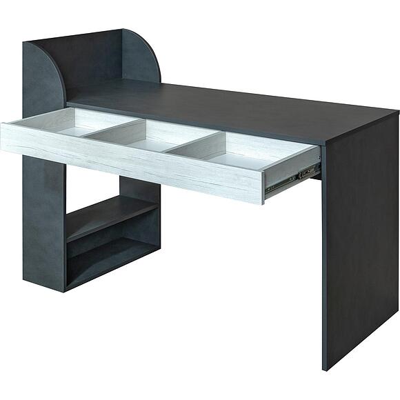 Стол письменный «Челси Бум» П3.0587.1.04, Материал: ЛДСП, Цвет: Емен Бордо жеңіл + Металл Бруклин