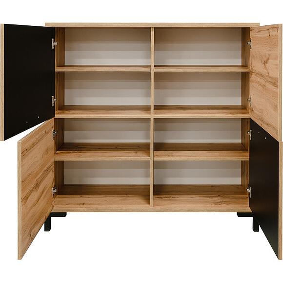 Тумба «Блэквуд Лофт» П3.0556.0.05, Материал: ЛДСП, Цвет: Дуб Вотан + чёрный