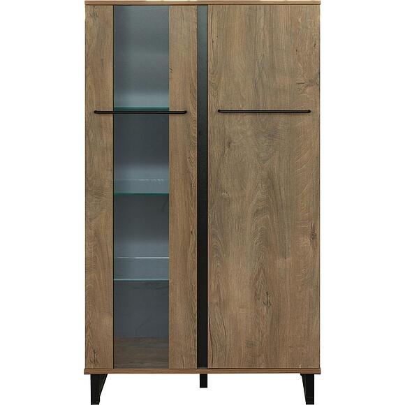 Шкаф с витриной 2д «Форте Лофт» П3.0583.0.09, Материал: ЛДСП, Цвет: Дуб Канзас