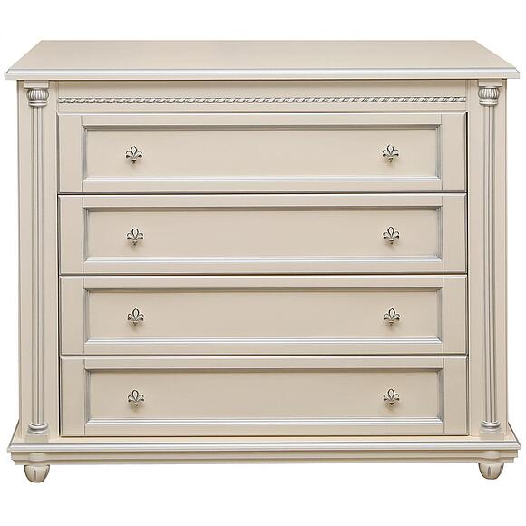 Комод «Валенсия Классик» П3.0589.1.13, Материал: массив березы, Цвет: Античная темпера с серебром (komod_valensiya_p254_30_antich_tempera_serebro_2-1.jpg) Комод «Валенсия Классик» П3.0589.1.13, Материал: массив березы, Цвет: Античная темпера с серебром