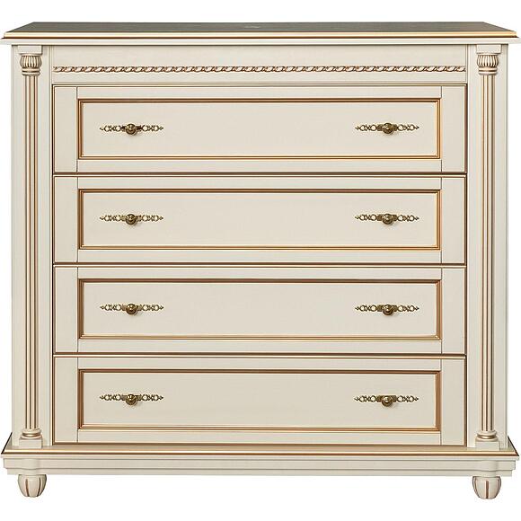 Комод «Валенсия Классик» П3.0589.1.13, Материал: массив березы, Цвет: Античная темпера с золочением (Komod_Valensiya_P254-30_antichnaya_tempera_s_zolotom-1.jpg) Комод «Валенсия Классик» П3.0589.1.13, Материал: массив березы, Цвет: Античная темпера с золочением