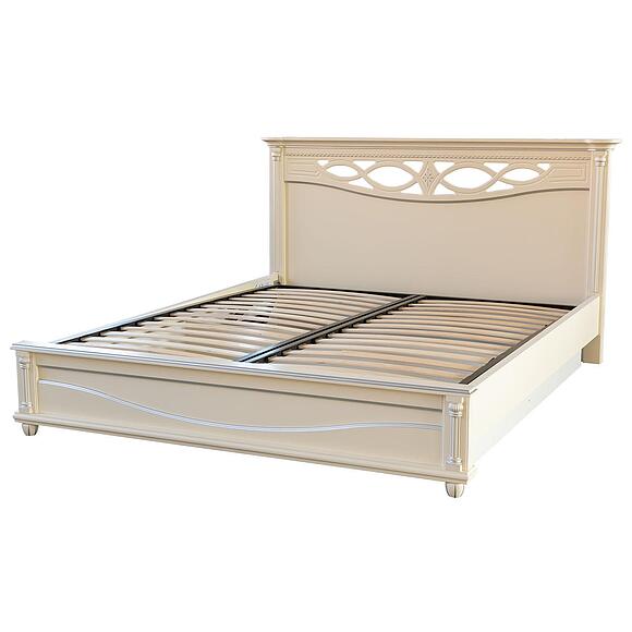 Кровать 2-16 «Валенсия Классик» П3.0589.1.07, Материал: массив березы, Цвет: Античная темпера с серебром, Спальное место: 2000х1600 мм, Размер: 2131х1794х1031