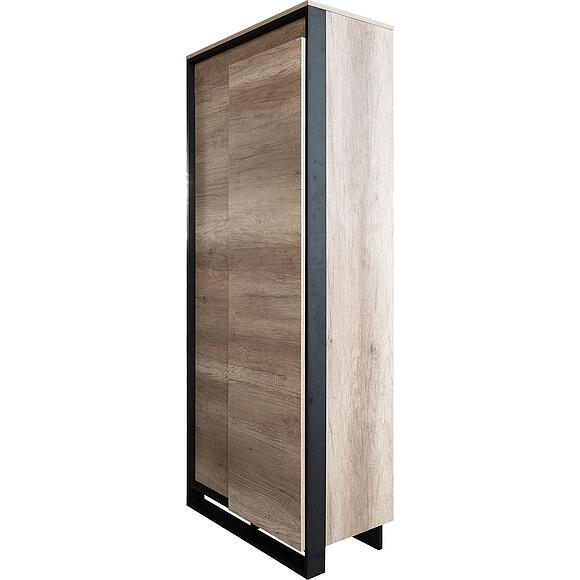 Шкаф «Каньон Лофт» П3.0561.0.19/39, Материал: ЛДСП, Цвет: Дуб Каньон+чёрный