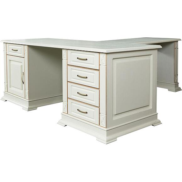 Стол письменный «Верди Классик» П3.0487.2.08, Материал: массив дуба, Цвет: Слоновая кость с золочением (Stol_Verdi_Luks_8_P43_2.jpg) Стол письменный «Верди Классик» П3.0487.2.08, Материал: массив дуба, Цвет: Слоновая кость с золочением