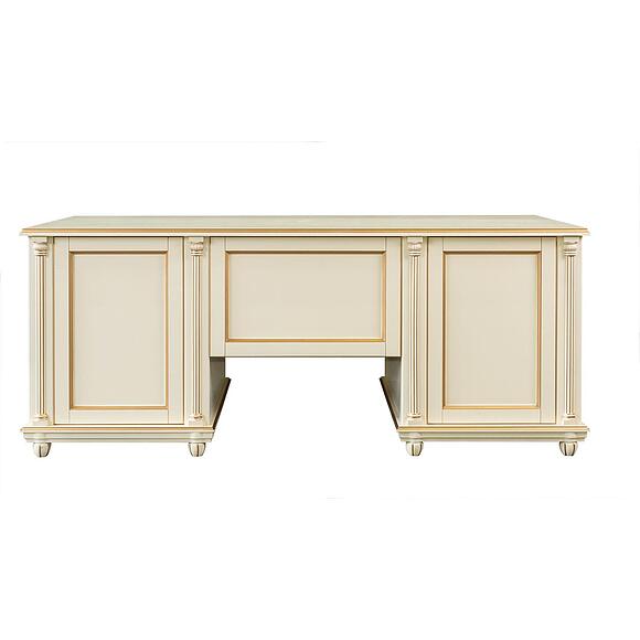 Стол письменный «Валенсия Классик» П3.0589.2.02, Материал: массив березы, Цвет: Античная темпера с золочением