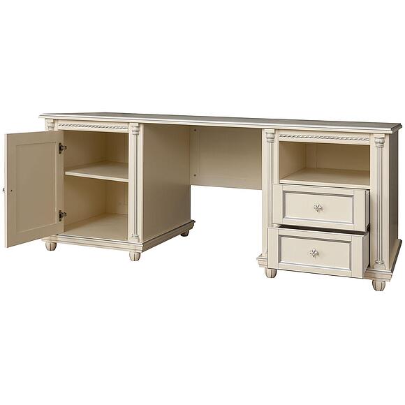 Стол письменный «Валенсия Классик» П3.0589.2.02, Материал: массив березы, Цвет: Античная темпера с серебром