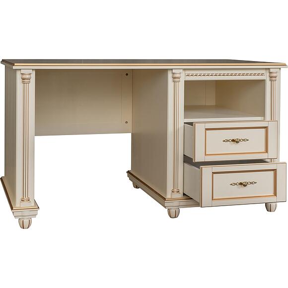 Стол письменный «Валенсия Классик» П3.0589.2.04, Материал: массив березы, Цвет: Античная темпера с золочением