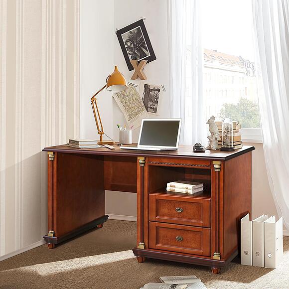 Стол письменный «Валенсия Классик» П3.0589.2.04, Материал: массив березы, Цвет: Каштан