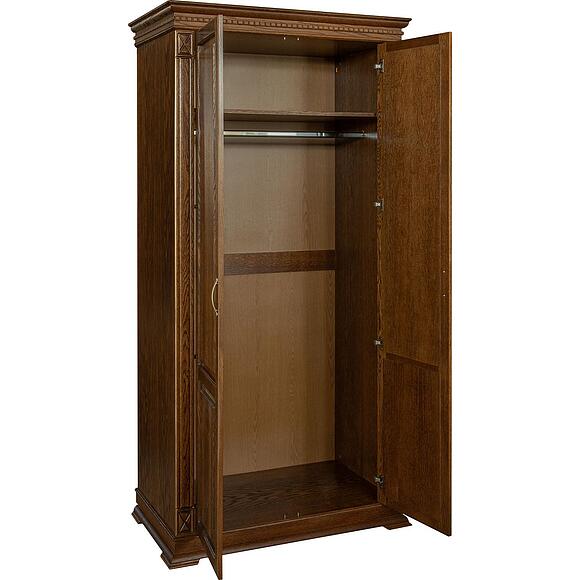 Шкаф для одежды 2д «Верди Классик» П3.0487.1.26, Материал: массив дуба, Цвет: Черешня с золочением