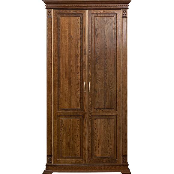 Шкаф для одежды 2д «Верди Классик» П3.0487.1.26, Материал: массив дуба, Цвет: Черешня с золочением