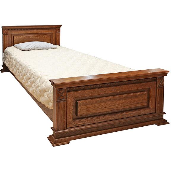 Кровать одинарная «Верди Классик» с высоким изножьем, Материал: массив дуба, Цвет: Черешня, Механизм трансформации: с механизмом, Спальное место: 2000x900 мм, Размер: 2187×1074×851