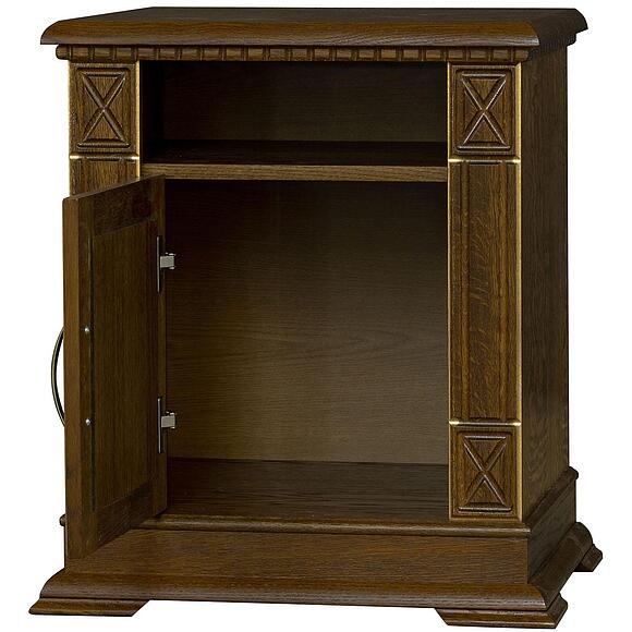 Тумба прикроватная «Верди Классик» П3.0487.1.03-01, Материал: массив дуба, Цвет: Черешня с золочением