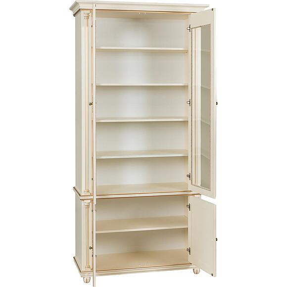 Шкаф для книг «Валенсия Классик» П3.0589.2.05, Материал: массив дуба, Цвет: Античная темпера с золочением