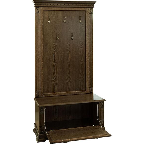 Тумба с вешалкой «Верди Классик» П3.0487.3.06, Материал: массив дуба, Цвет: Венге