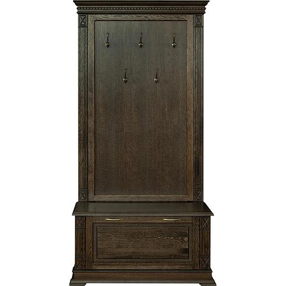 Тумба с вешалкой «Верди Классик» П3.0487.3.06, Материал: массив дуба, Цвет: Табак