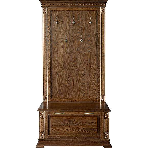 Тумба с вешалкой «Верди Классик» П3.0487.3.06, Материал: массив дуба, Цвет: Черешня с золочением