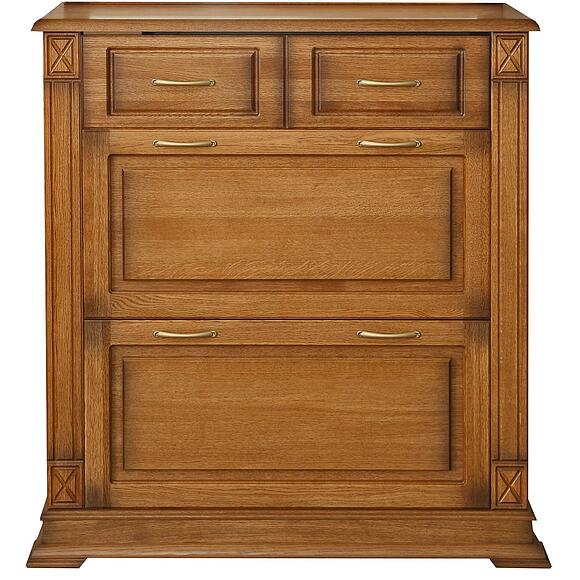 Тумба для обуви «Верди Классик» П3.0487.3.21, Материал: массив дуба, Цвет: Дуб рустикаль с патинированием