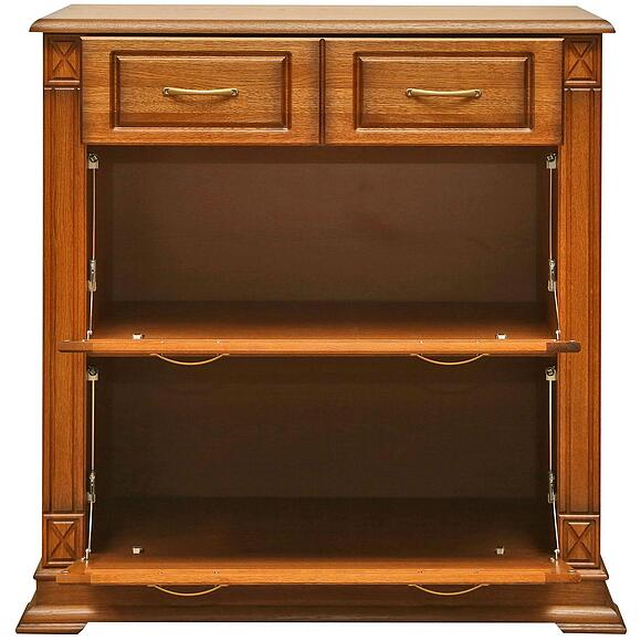 Тумба для обуви «Верди Классик» П3.0487.3.21, Материал: массив дуба, Цвет: Дуб рустикаль с патинированием