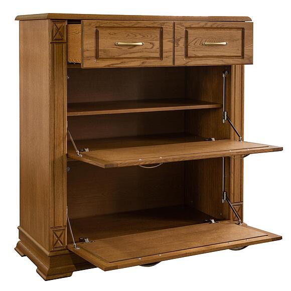 Тумба для обуви «Верди Классик» П3.0487.3.21, Материал: массив дуба, Цвет: Дуб рустикаль