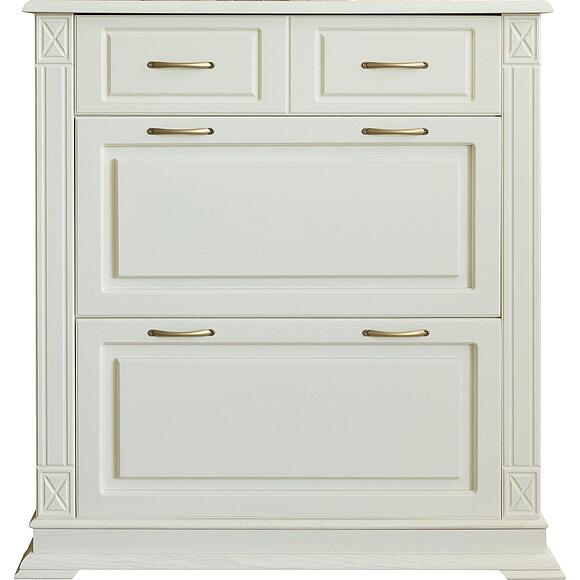 Тумба для обуви «Верди Классик» П3.0487.3.21, Материал: массив дуба, Цвет: Слоновая кость