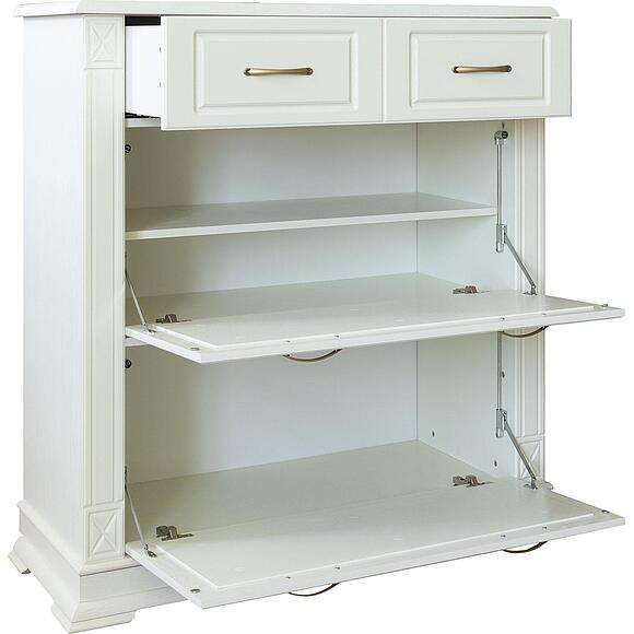 Тумба для обуви «Верди Классик» П3.0487.3.21, Материал: массив дуба, Цвет: Слоновая кость