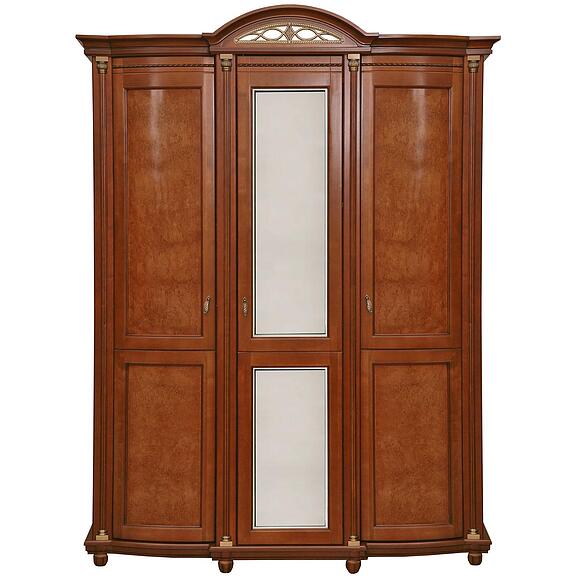 Шкаф для одежды 3д «Валенсия Классик» П3.0589.1.10, Материал: массив березы, Цвет: Каштан (shkaf_dlya_odejdy_valensiya_3_p254_10_r46_patinir_2-2.jpg) Шкаф для одежды 3д «Валенсия Классик» П3.0589.1.10, Материал: массив березы, Цвет: Каштан