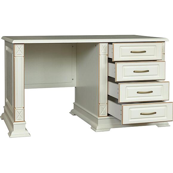 Стол письменный «Верди Классик» П3.0487.2.09, Материал: массив дуба, Цвет: Слоновая кость с золочением (Stol_VerdiLux9_P432-14_slonkost_zoloto_0.jpg) Стол письменный «Верди Классик» П3.0487.2.09, Материал: массив дуба, Цвет: Слоновая кость с золочением