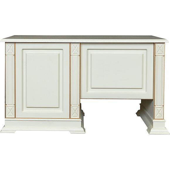 Стол письменный «Верди Классик» П3.0487.2.09, Материал: массив дуба, Цвет: Слоновая кость с золочением (Stol_VerdiLux9_P432-14_slonkost_zoloto_1.jpg) Стол письменный «Верди Классик» П3.0487.2.09, Материал: массив дуба, Цвет: Слоновая кость с золочением