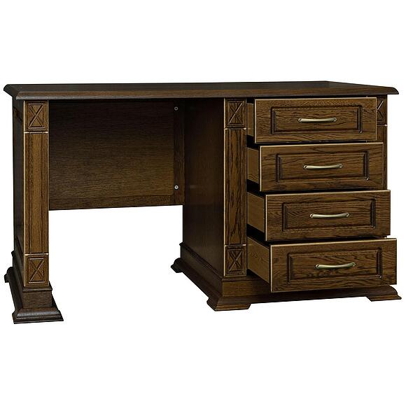 Стол письменный «Верди Классик» П3.0487.2.09, Материал: массив дуба, Цвет: Черешня с золочением (Stol_Verdi_luks-9_P432-14_chereshnya_s_zolocheniem_.jpg) Стол письменный «Верди Классик» П3.0487.2.09, Материал: массив дуба, Цвет: Черешня с золочением