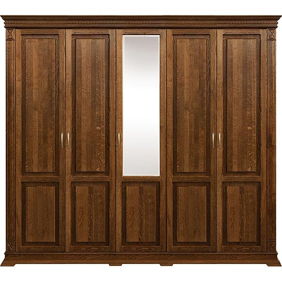 Шкаф для одежды 5д «Верди Классик» П3.0487.1.27, Материал: массив дуба, Цвет: Черешня (Shkaf_Verdi_P434-12_chereshnyar.jpg) Шкаф для одежды 5д «Верди Классик» П3.0487.1.27, Материал: массив дуба, Цвет: Черешня