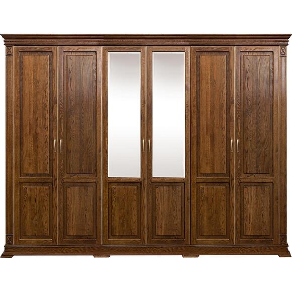 Шкаф для одежды 6д «Верди Классик» П3.0487.1.28, Материал: массив дуба, Цвет: Черешня с золочением (Shkaf_Verdi_P434-13_chereshnya_s_zolochen-1.jpg) Шкаф для одежды 6д «Верди Классик» П3.0487.1.28, Материал: массив дуба, Цвет: Черешня с золочением