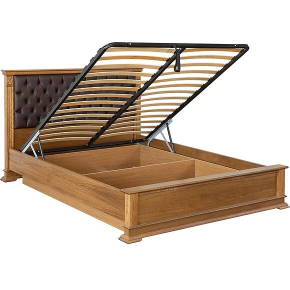 Кровать двойная «Верди Классик» П3.0487.1.24 с подъёмным механизмом, Материал: массив дуба, Цвет: Дуб рустикаль, Спальное место: 2000x1600 мм, Размер: 2207×1774×1119 (Krovat_dvoinaya_Verdi_Lux-16_1pp_P434-2.jpg) Кровать двойная «Верди Классик» П3.0487.1.24 с подъёмным механизмом, Материал: массив дуба, Цвет: Дуб рустикаль, Спальное место: 2000x1600 мм, Размер: 2207×1774×1119