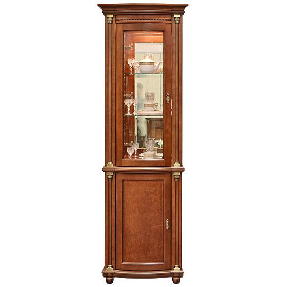 Шкаф комбинированный «Валенсия Классик» П3.0589.0.01-01, Материал: массив березы, Цвет: Каштан (shkaf_s_vitrinoi_valensiya_1-1z_p244_14_1_r46_patinir_2.jpg) Шкаф комбинированный «Валенсия Классик» П3.0589.0.01-01, Материал: массив березы, Цвет: Каштан