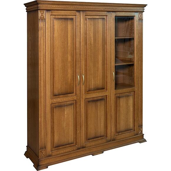 Шкаф 3д «Верди Классик» П1.0487.0.44, Материал: массив дуба, Цвет: Дуб рустикаль с патинированием