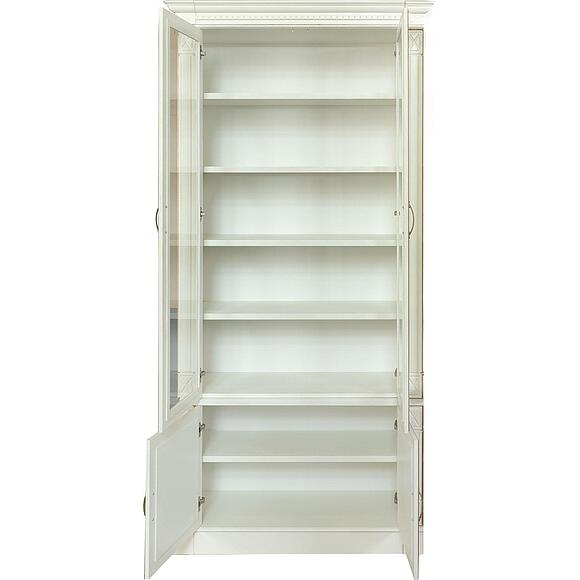 Набор мебели для библиотеки «Верди Классик» П3.0487.2.03, Материал: массив дуба, Цвет: Слоновая кость с золочением